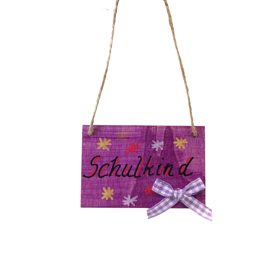 Holzschild "Schulkind"