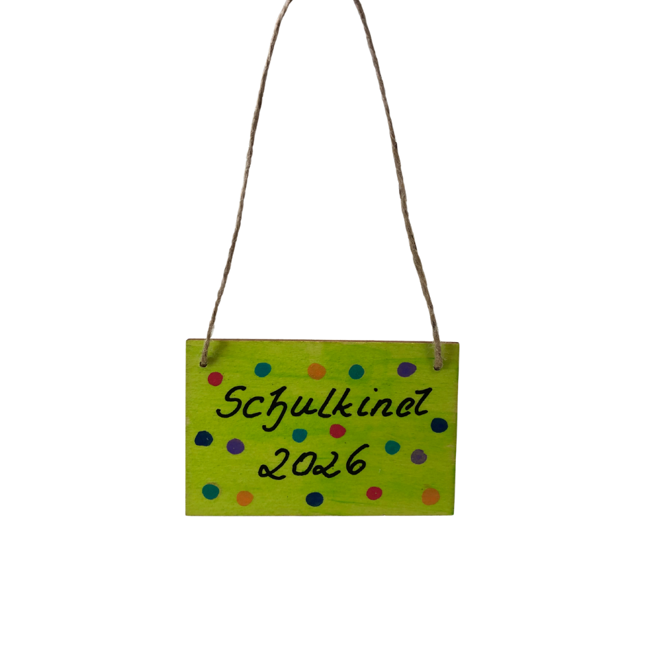 Holzschild "Schulkind 2026"
