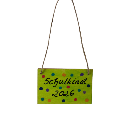 Holzschild "Schulkind 2026"