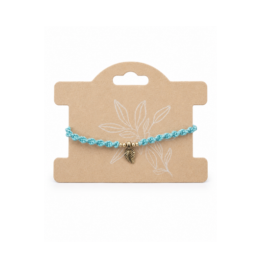 Armband Blatt / Feder - türkis