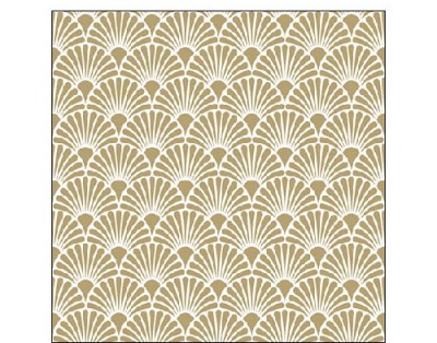 Papierserviette - klein - Art Deco Gold White - zum Schließen ins Bild klicken