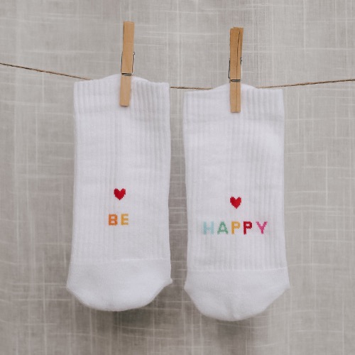 Socken - Be Happy! - Gr. 38-42 - zum Schließen ins Bild klicken