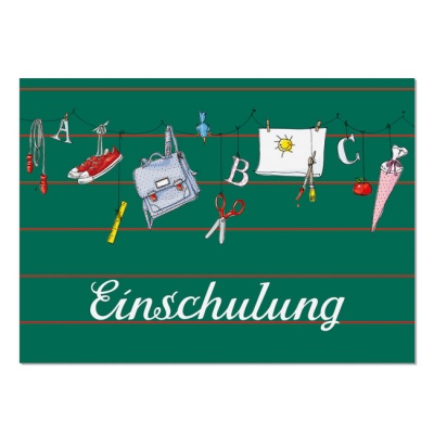 Postkarte - Einschulung - zum Schließen ins Bild klicken