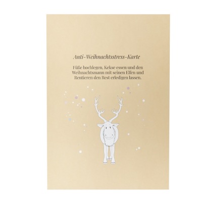 Postkarte - Anti Weihnachtsstress - zum Schließen ins Bild klicken